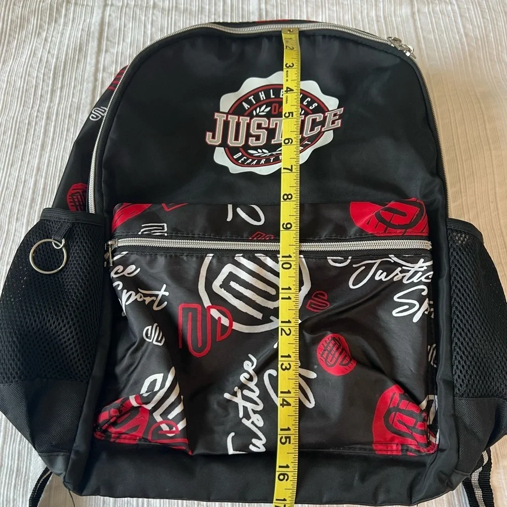 2/$30 Justice Sporty School Black and Red Backpack